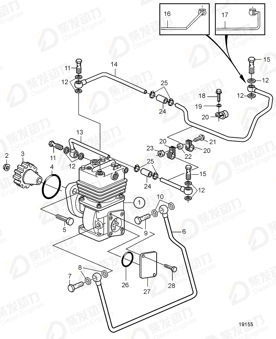volvo penta Flange screw 20405504 Drawing volvo penta Flange screw 20405504 Drawing